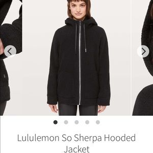 black sherpa hooded jacket